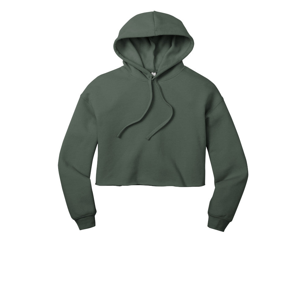 Green crop top discount hoodie